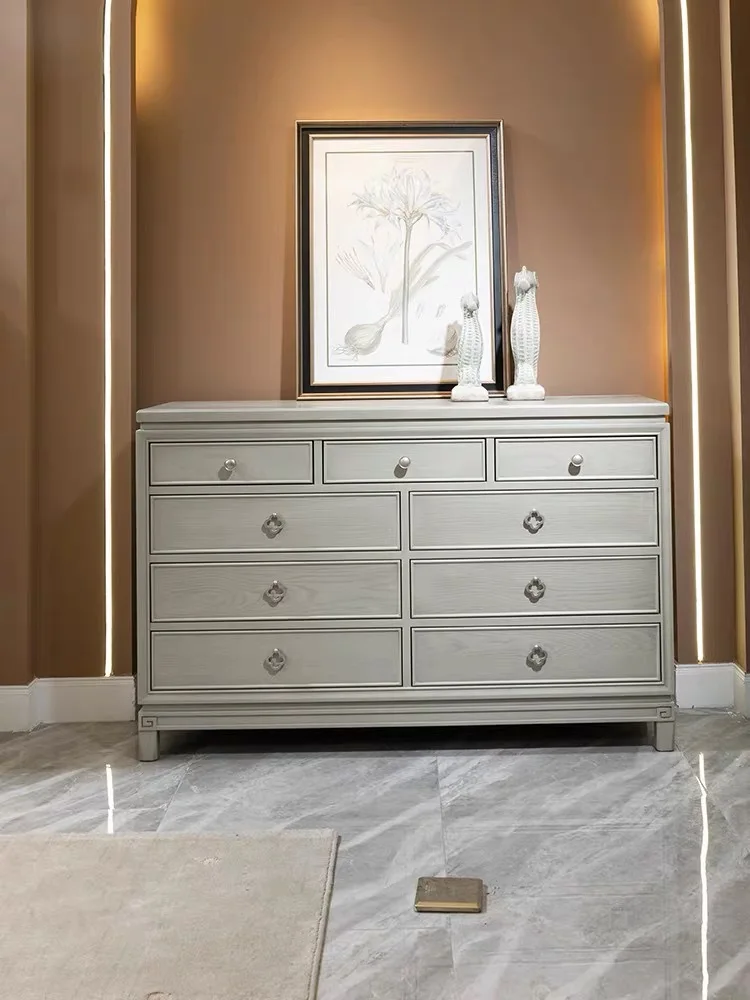 American light luxury nine-chest cabinet French living room storage storage cabinet Bedroom multi-functional removable drawer