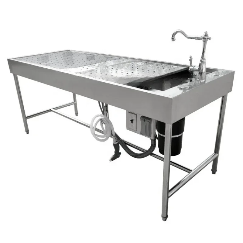 Stainless Steel Autopsy Table Price Corpse Dissecting Table Mortuary Table for Medical Use