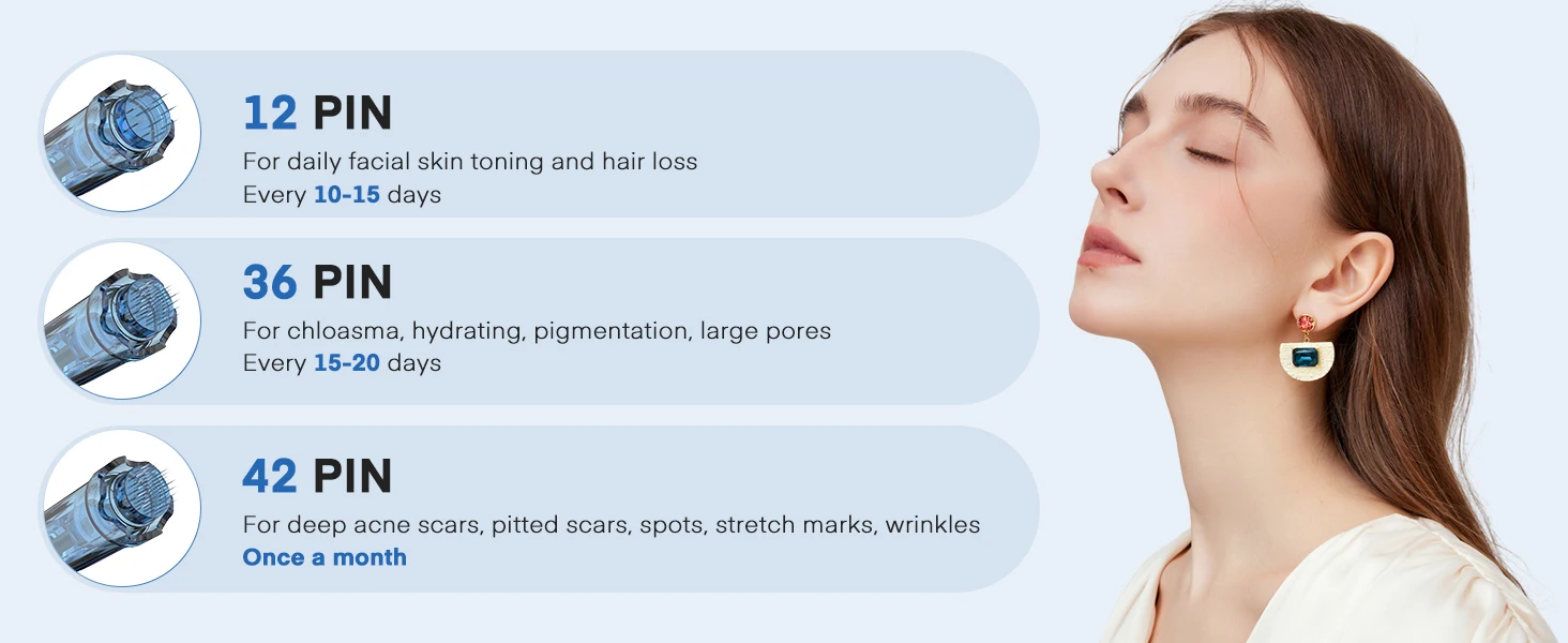 Dermapen M8S-Patronen, 12/36PIN Microneedling-Patronen für A8S M8S A9 A11, Einweg-Ersatz-Microneedling-Nadeln – Detail 2