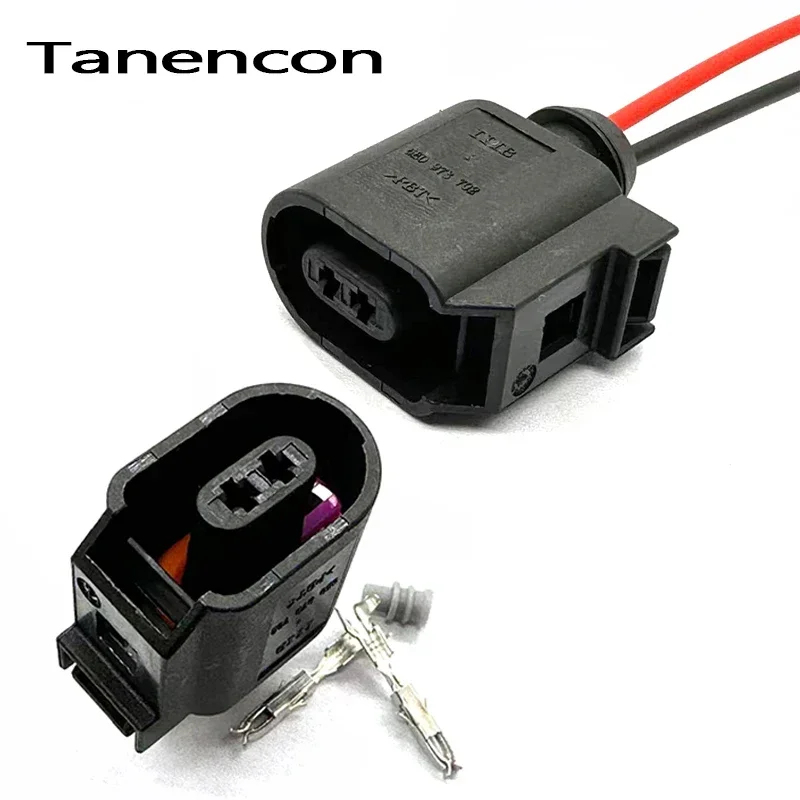 

1 Set 2 Pin Auto Electronics ABS Speed Harness Sensor Plug Female Car Wheel Hub Bearing Connector for Audi 8T0973702 6E0973702