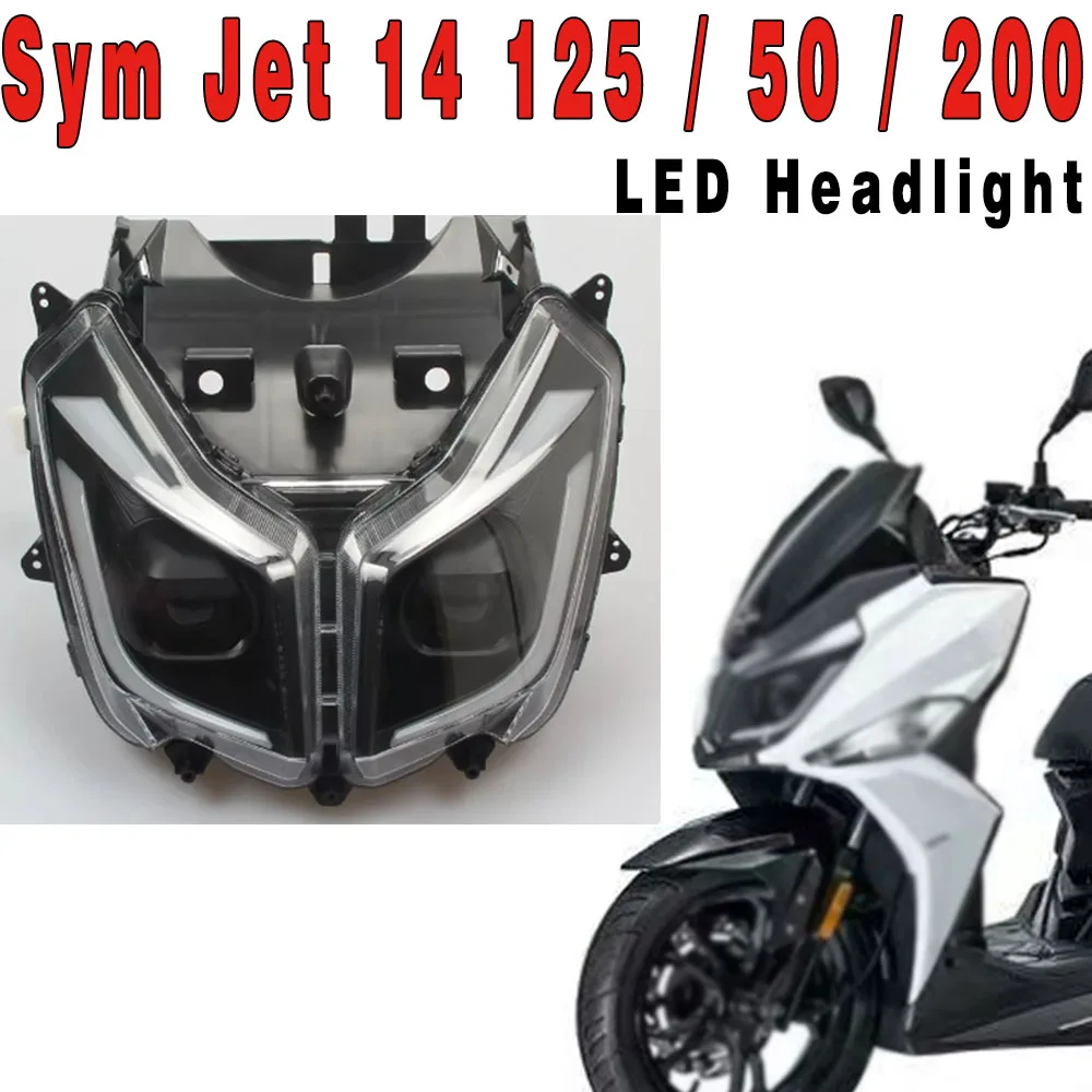 Fit Sym Jet 14 125 / 50 / 200 LED Headlight Headlight Assembly New