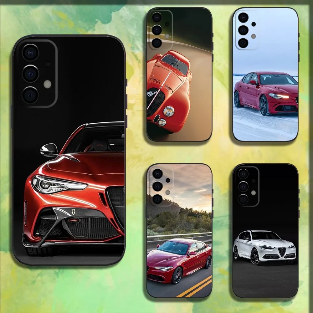 AlfaeS Cool R-RomeoS-S Car Phone Case For Samsung Galaxy A13,A21s,A22,A31,A32,A52,A53,A71,A80,A91 Soft Black Cover