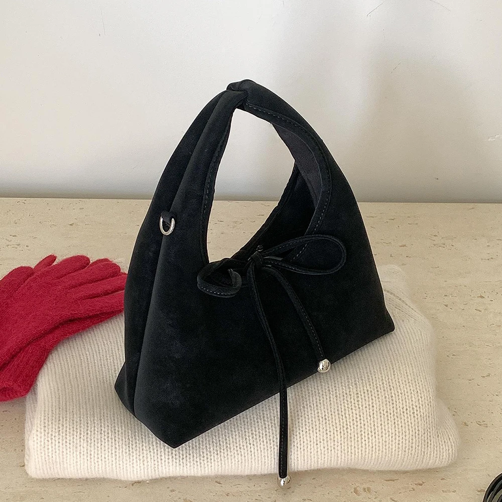 

Casual Faux Suede Women Handbag Designer Bags NEW Half Moon Shoulder Crossbody Bags for Women Retro Underarm Bag Shopper Purses