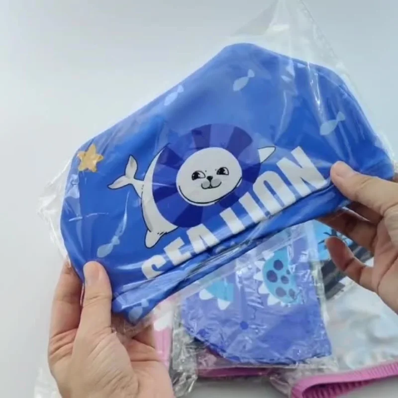 

Cikini Factory, детская шапочка для плавания для мальчиков и девочек, без ограничений волос, защита ушей, милая и очаровательная