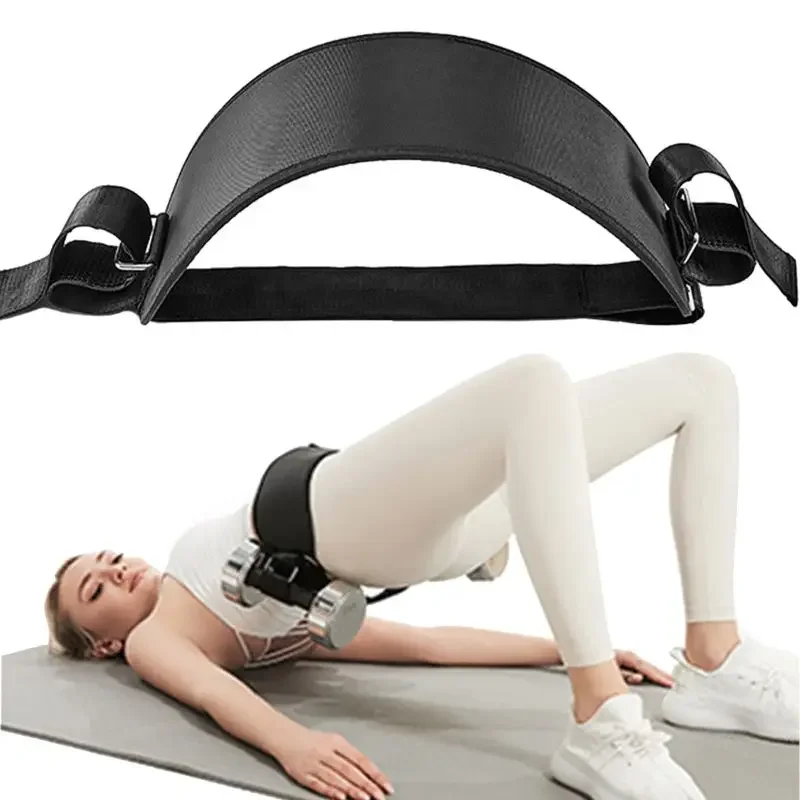 Exercise Hip Thrust Belt Hip Thrust Belt Glute Adjustable Pull Up Belt Anti-Slip Support Belt Hip Bridge Dumbbell Push Belt