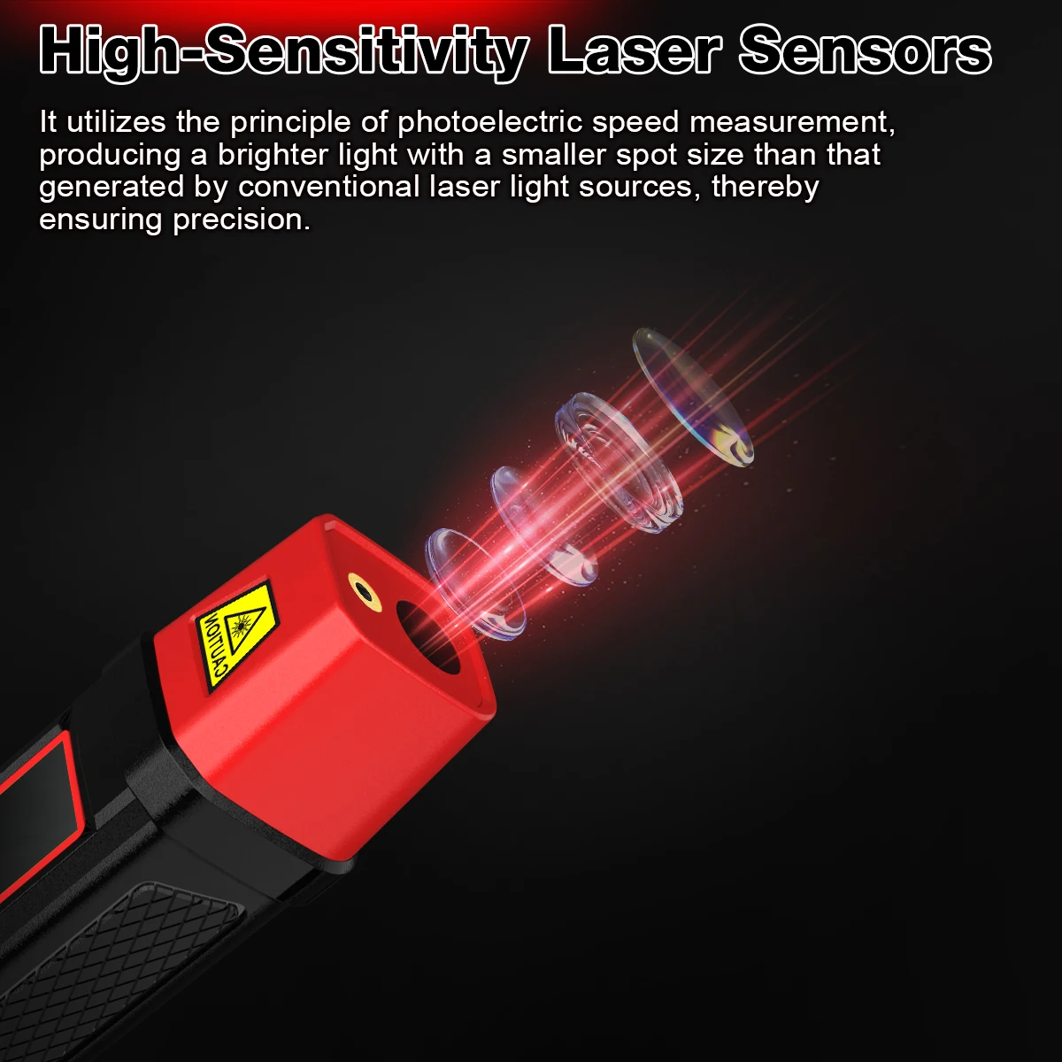 HT673 Stiftförmiger Laser-Tachometer Berührungsloser Drehzahlmesser 10-99999 U/min Dualer RPM- und Zählermodus 0,1 U/min Auflösung Digitaler Geschwindigkeitsmesser – Detail 8