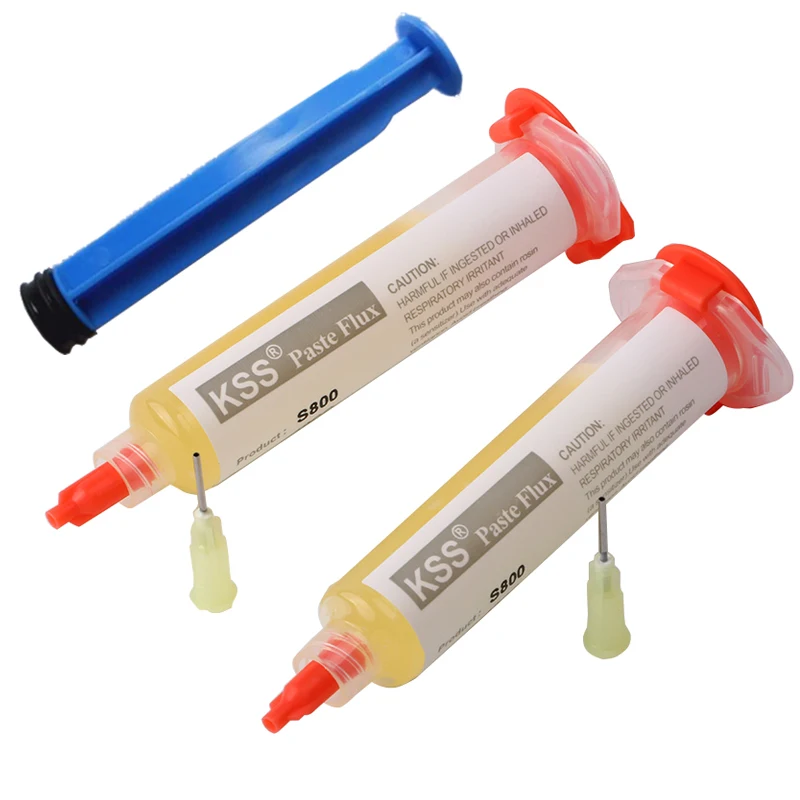 2pcs/lot Soldering paste Flux Welding Flux for soldering smd Bga flux Dispensing needle KSS S800 10CC Flex glue Welding Flux