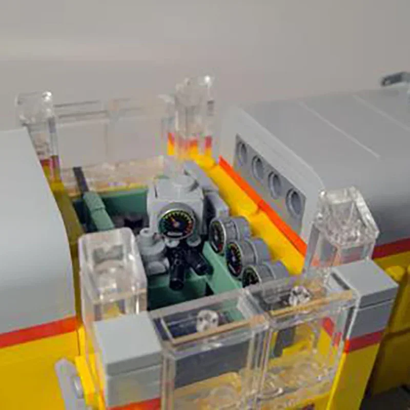 Briques de construction Moc 1:38 RS-2, série de Train ferroviaire, technologie de modèle, série de voitures de ville modulaires, blocs d'assemblage de construction, jouet cadeau