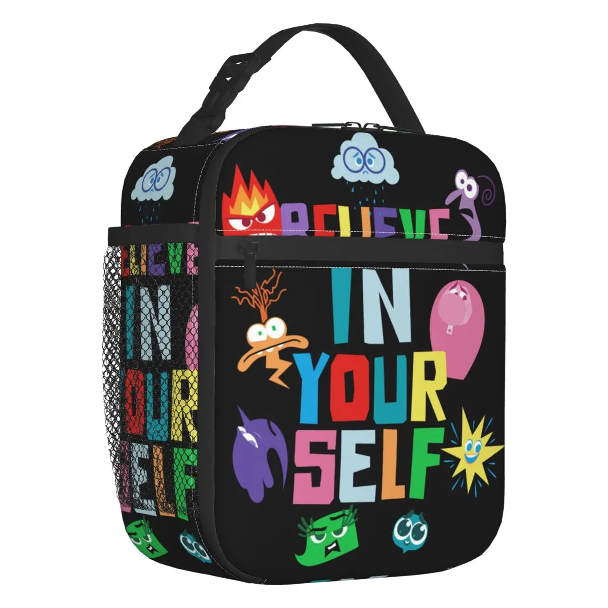 Custom Inside Out Believe In Yourself Resuable Lunch Box Women Multifunction Thermal Cooler Food Insulated Lunch Bag Office Work