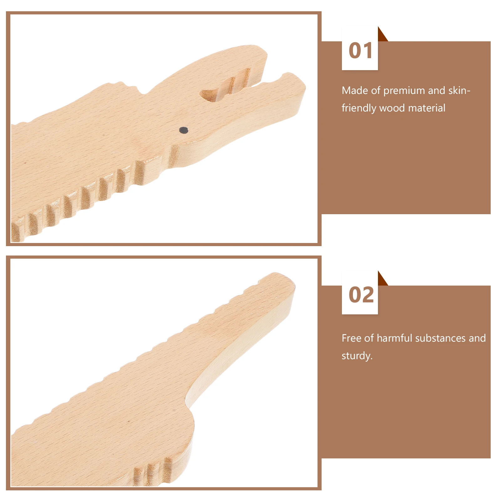 

1Set Wooden Percussion Instrument Unique Alligator Design for Kids Learning Guiro Percussion Toy Wooden Instrument Plaything