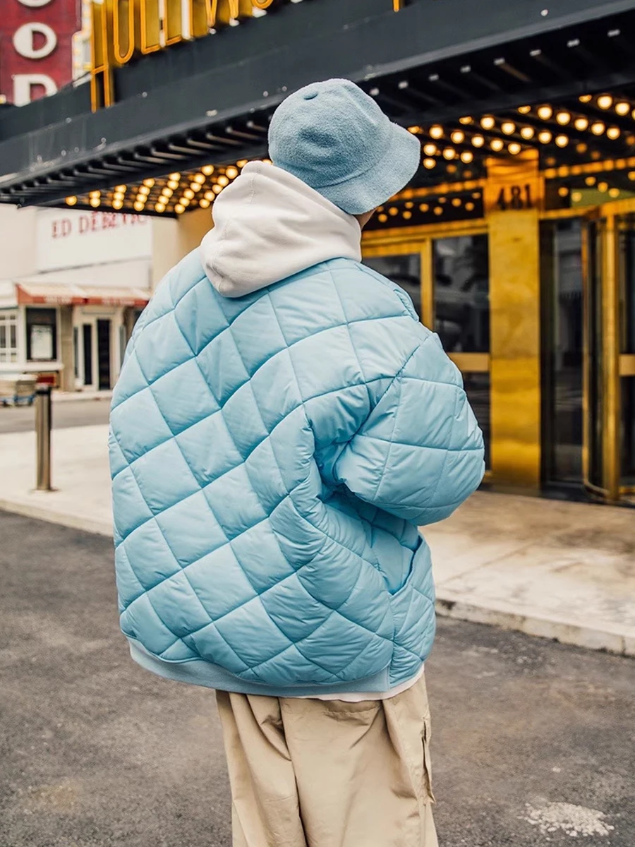 ACUSA Classic Hip Hop  Color Cotton Bomber Jacket Medium Fill Eastern Coast Style Coat Warmth Polyester Fiber Youth Casual