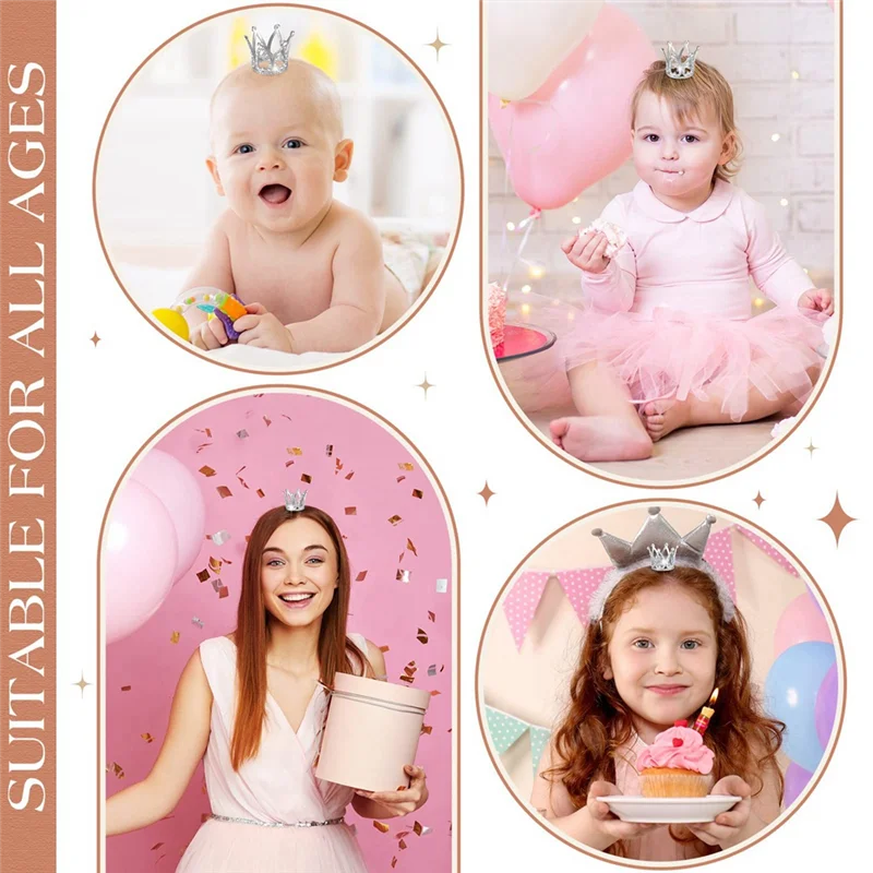 12 Stuks Kroon Cake Topper Mini Baby Kroon Koningin Kroon Kleine Prinses Hoofddeksel Taart Decoratie Voor Baby Shower Decor