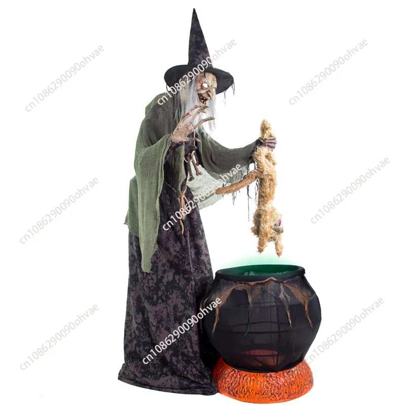 

Электрическая индукционная ведьма на Хэллоуин, электрический бар с вареным котом, дом с привидениями, секретная комната, аниматронный реквизит