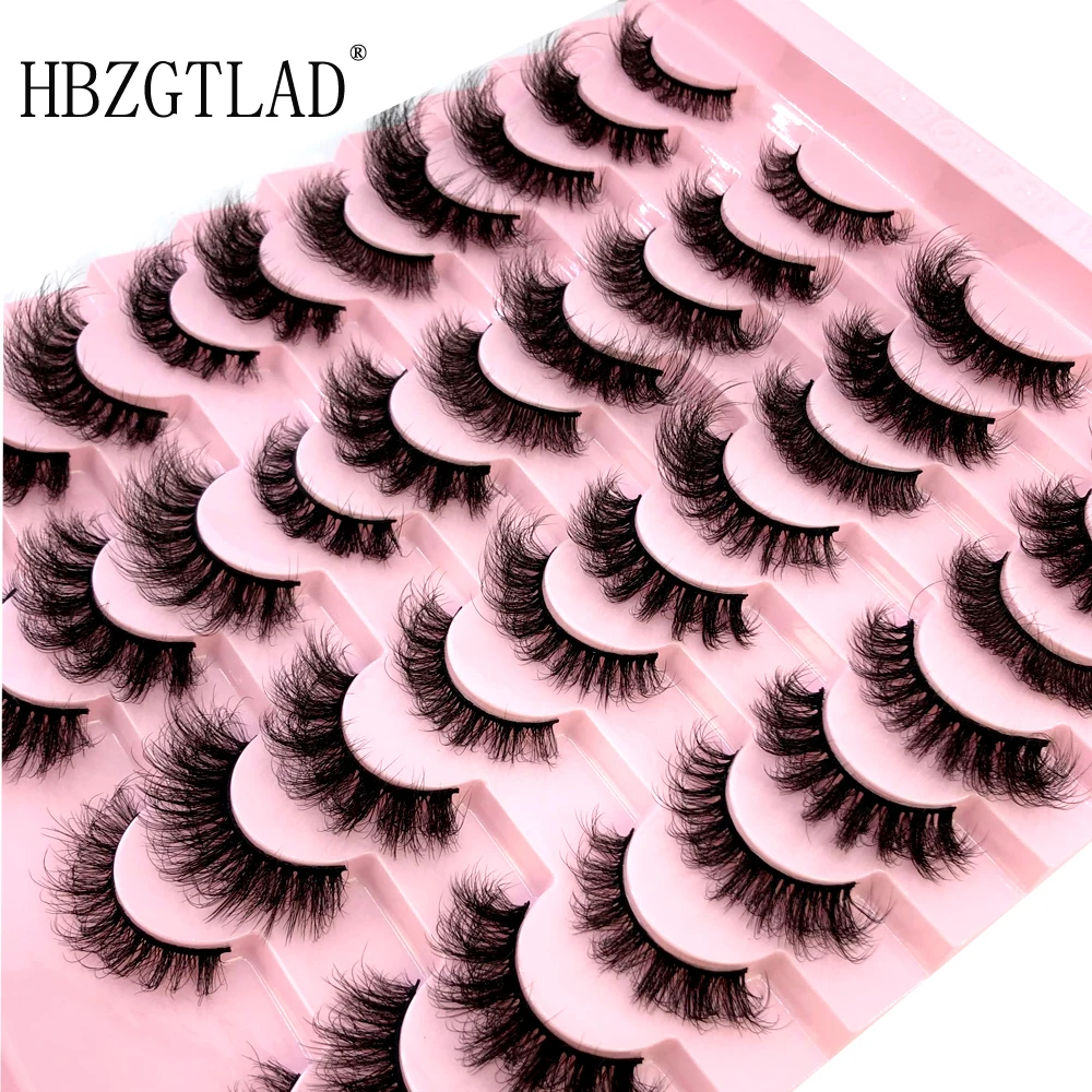 NEW 20 Pairs Natural False Eyelashes Fake Lashes Long Makeup 3d Mink Lashes Extension Eyelash Mink Eyelashes for Beauty