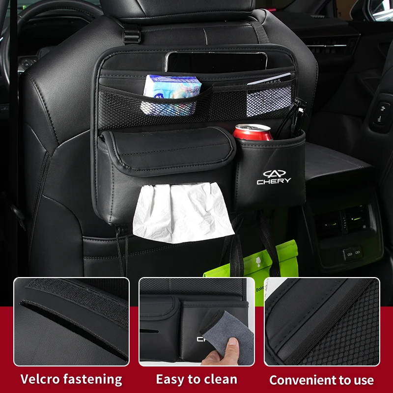 Car Seatback Storage Bag Backseat Organizer Tissue Box Cup Holder Accessories For Chery Tiggo 7 Pro 8 4 5 3 2 T11 5X Amulet 4