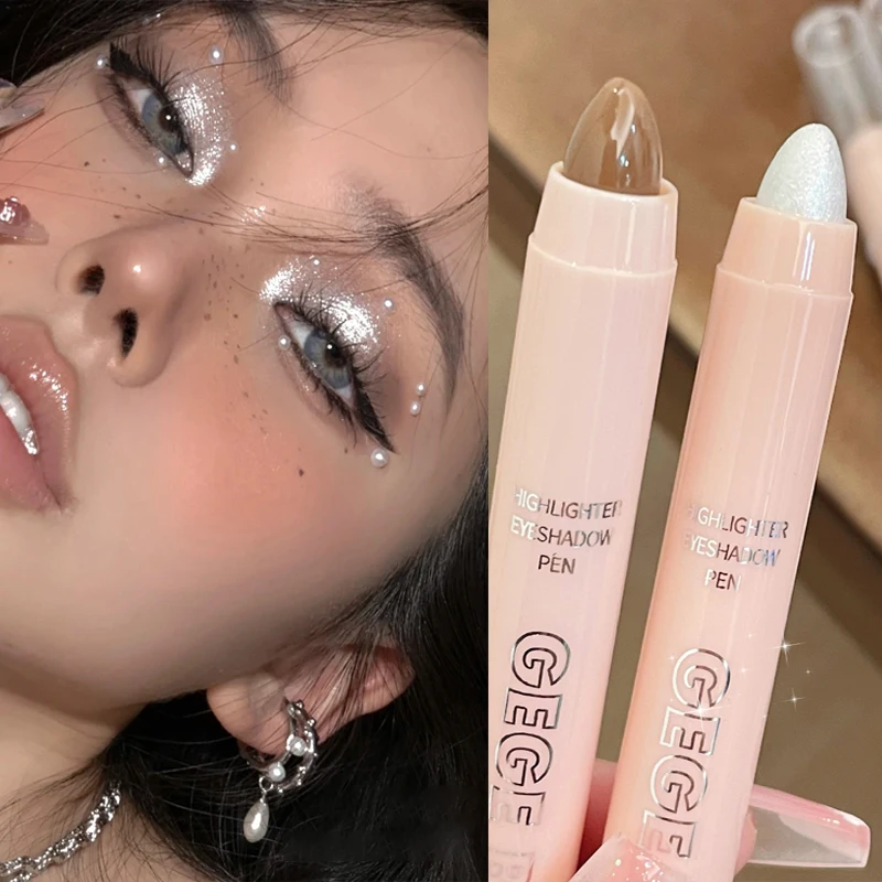 Nude Matte Brown Eyeshadow Liner Pencil Stick Face Makeup Highlighter Lasting Diamond Glitter White Silkworm Gold Eyeliner Pen