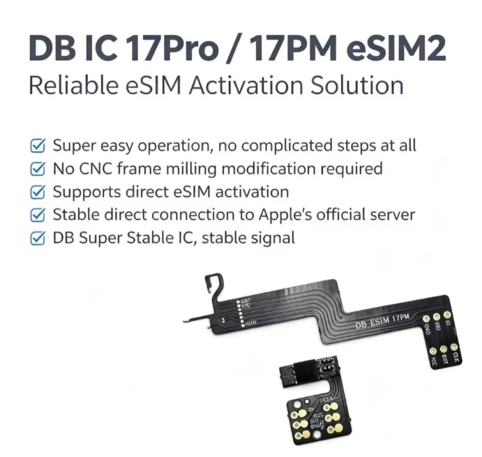DB ESIM Change To Dual SIM Card Flex Cable Replacement For iPhone17pro 17promax 8 ESIM