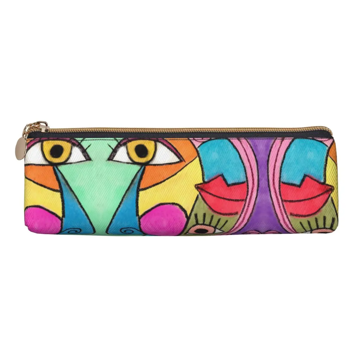 Artistic Colorf Block Pencil Case Red Green Students Fashion Pencil Bag Graphic Back To School Pencil Cases Stationery Organizer