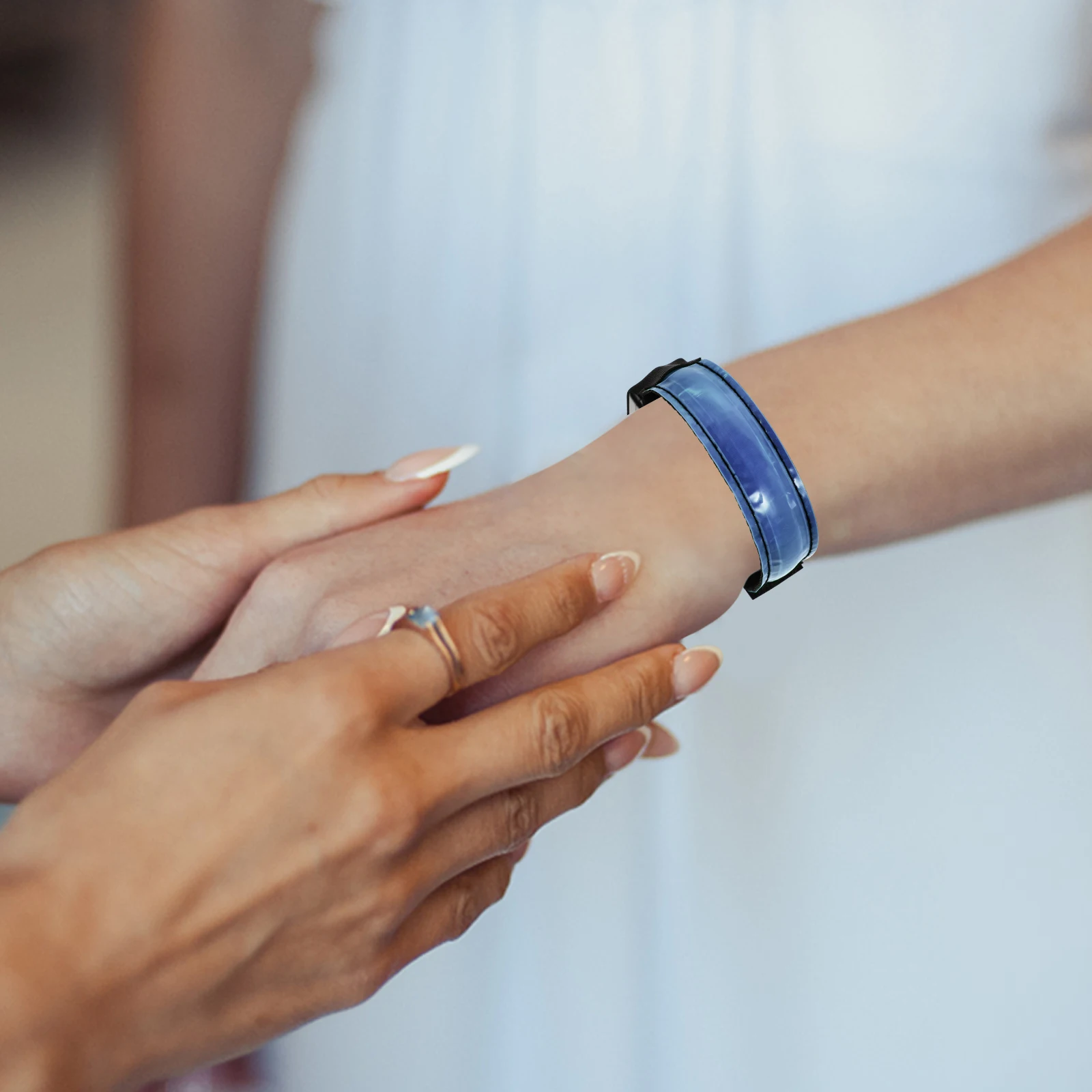 

2 Pcs Night Running Bracelet Reflective Gear Led Armband Tape Light Nylon up Belt