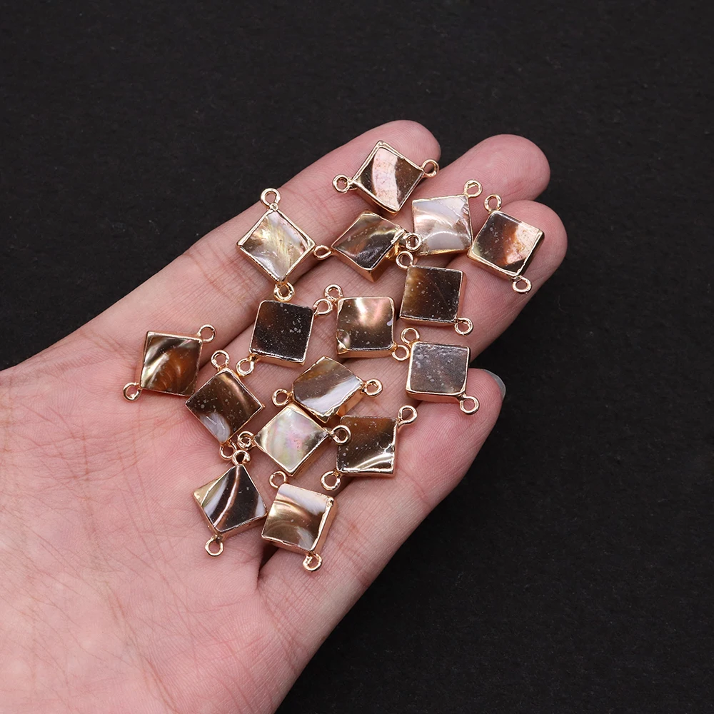 

High-quality Natural Freshwater Shell Square Pendant Handmade DIY Jewelry Making Necklace Bracelet Accessories