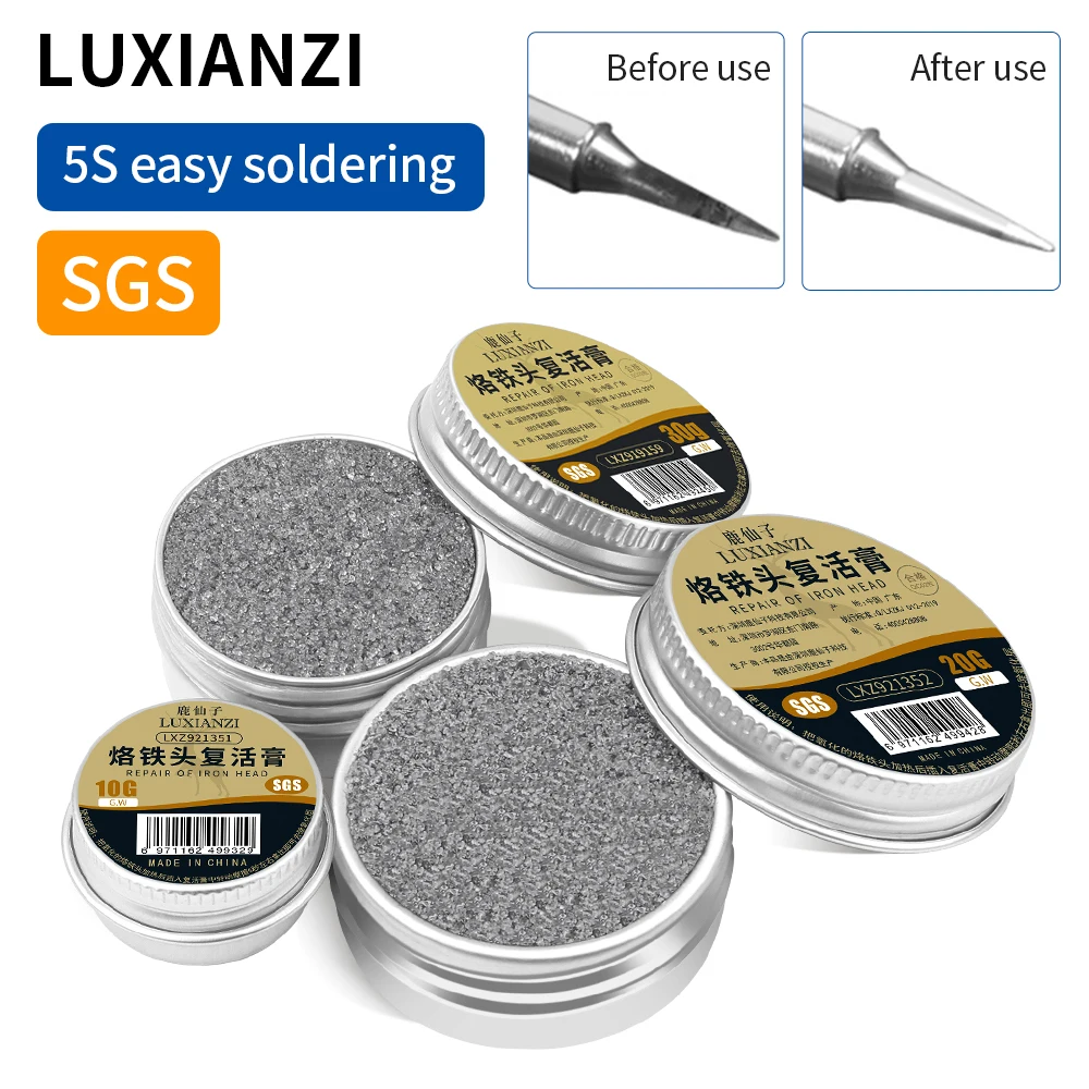 LUXIANZI Soldering Iron Tip Refresher Cleaning Paste For Solder Iron Head Oxide Resurrection Activator Tip Cleaner Remover SGS