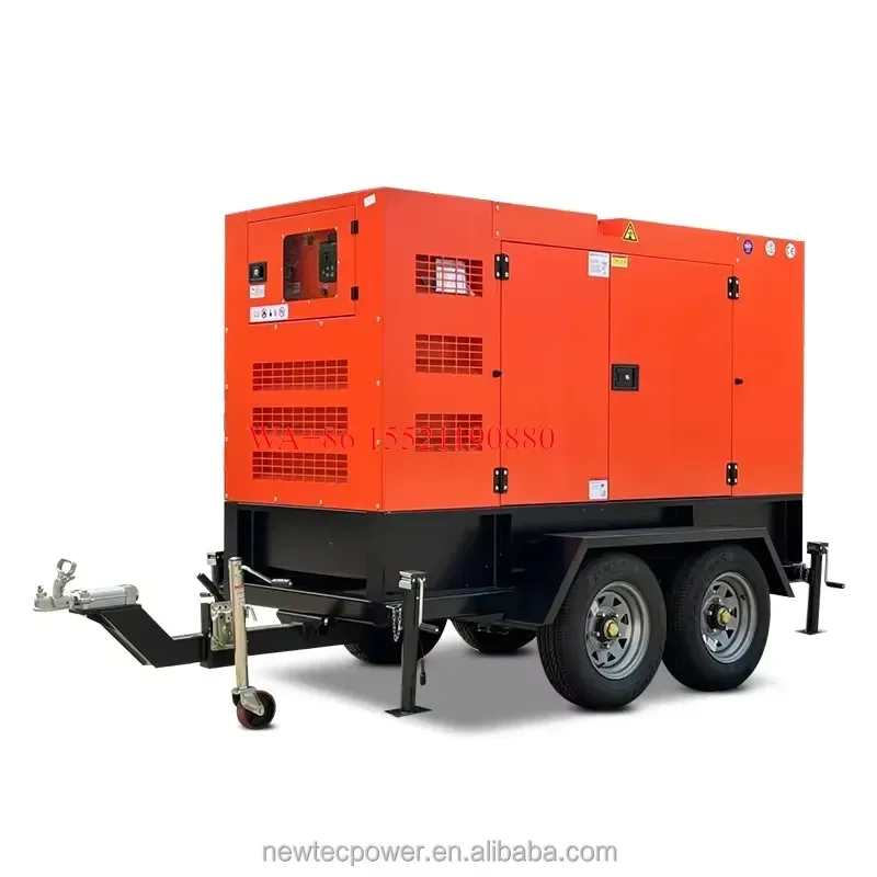 WMWMNU 40kVA 32kW Small Power Mobile Trailer Silent Diesel Generator 30kw 40kw 50kw 60kw 70kw 80kw Genset with for Yangdong