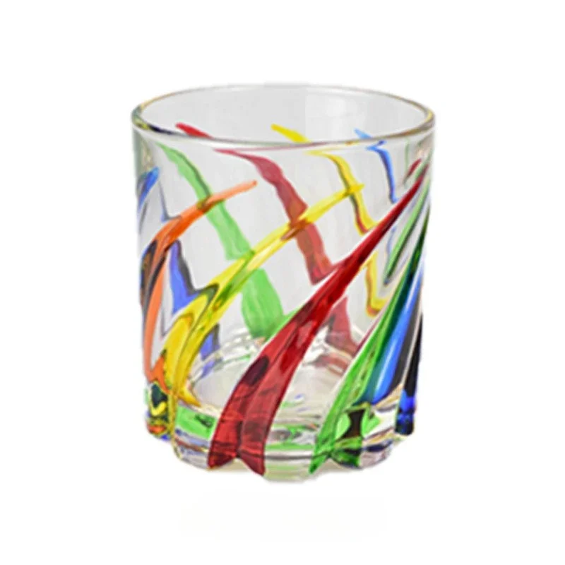 Stained glass high value drinking water coffee cup  high sense painted home whiskey retro beer cup
