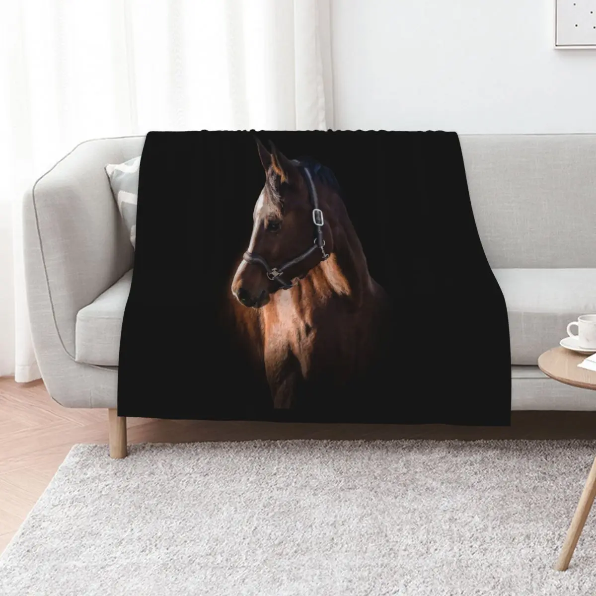 

The brown horse portrait photography Throw Blanket Personalized Gift sofa bed manga Luxury Designer Blankets