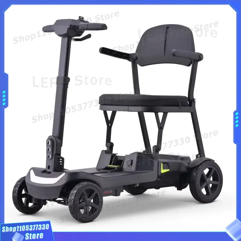 Wholesale High Power Fully Automatic Folding Scooter Disabled Outdoor Travel Compact 4 Wheels Mobility Scooter