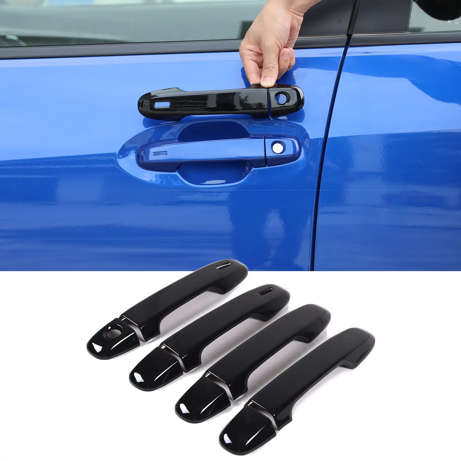 

ABS Carbon Keyless Door Grab Handle Cover Protector Accessories Trim For Subaru XV Impreza Forester (SK) Crosstrek 2019-2024