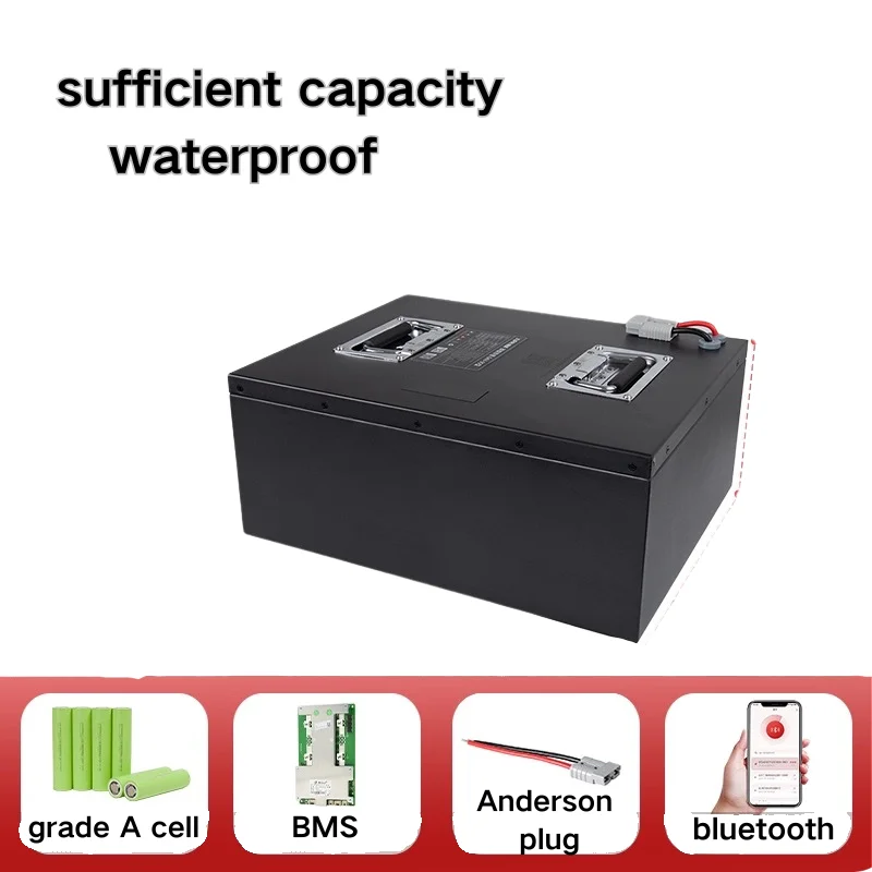 PP 72V Lithium Battery 100Ah Li-ion with Charger Lithium Battery For 6000W 9000W Tricycle Motorcycle Scooter Electric Vehicle RV