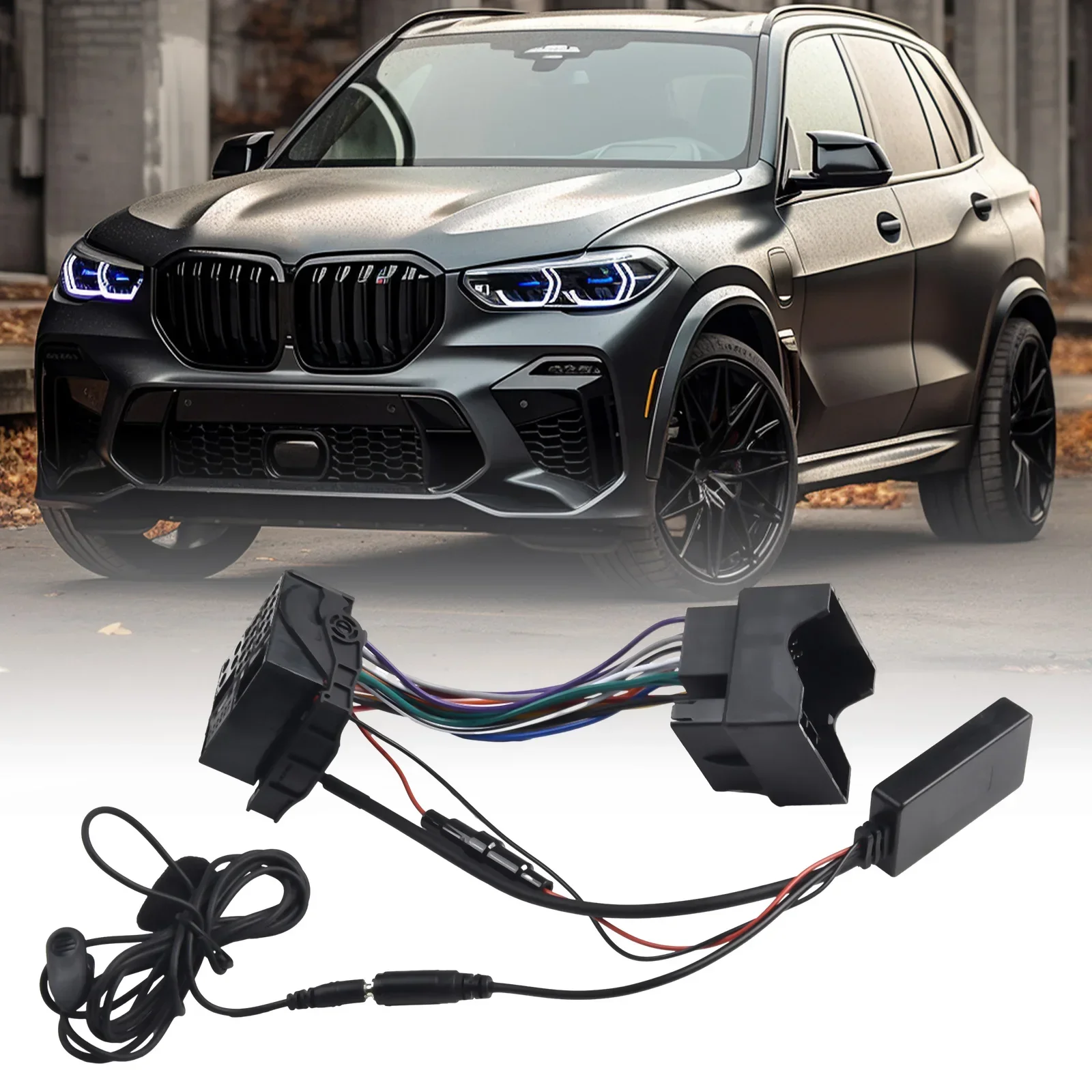 

New For BMW E83 For X3 Radio Bluetooth-Compatible AUX IN Audio 12pin 5-12V 27CM Cable Adapter For MINI Car Accessories