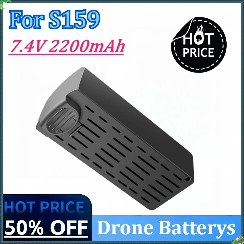 

Upgraded 7.4V 2200mAh High Quality Drone Battery Lithium Battery for S159 RC Drones Spare Accessories Parts Rechargeable Battery
