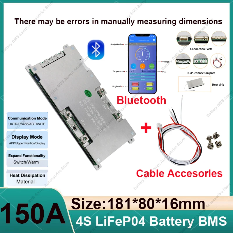 4s-150a-lifepo4-bms-，-with-balanced-intelligent-protection-for-4s-32v-battery-pack-energy-storage-bluetooth-series-parallel-us
