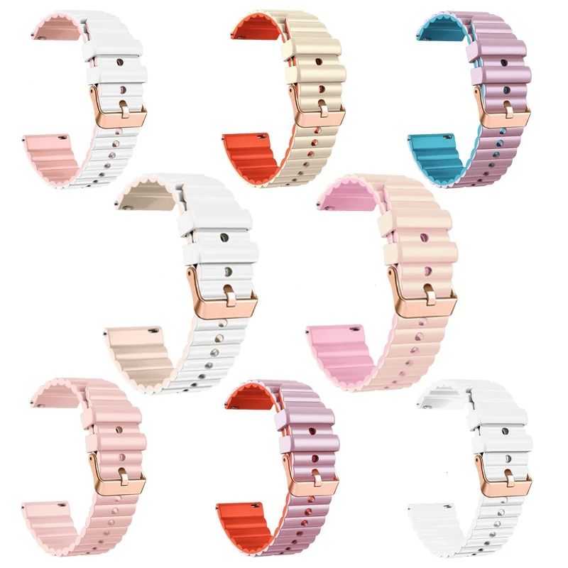 For Samsung Galaxy Watch 6 40mm44mm Strap Watch 5 4 /5 Pro 45mm Watch 6 Classic 47mm43mm45mm Wrist Band Floral Silicone Bracelet