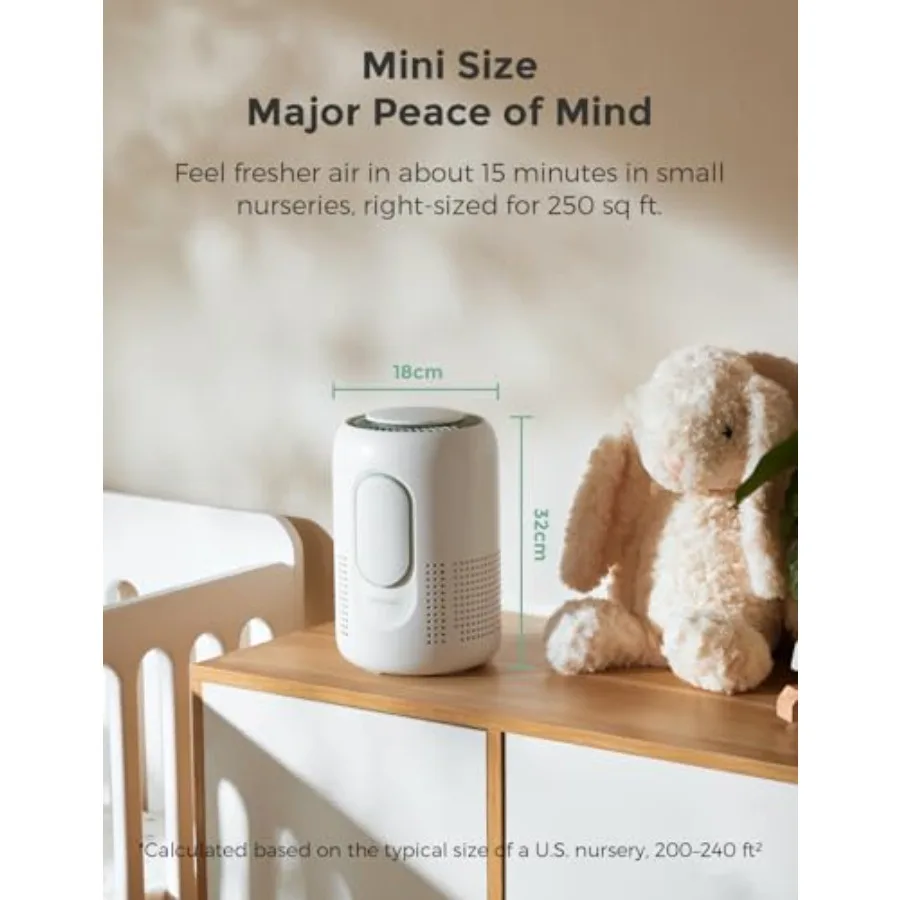 保育園用空気清浄機 4フィルターシステム H13 HEPAカーボン搭載 リアルタイムPM2.5空気質モニター表示 3色ステータス表示 ベビー向け