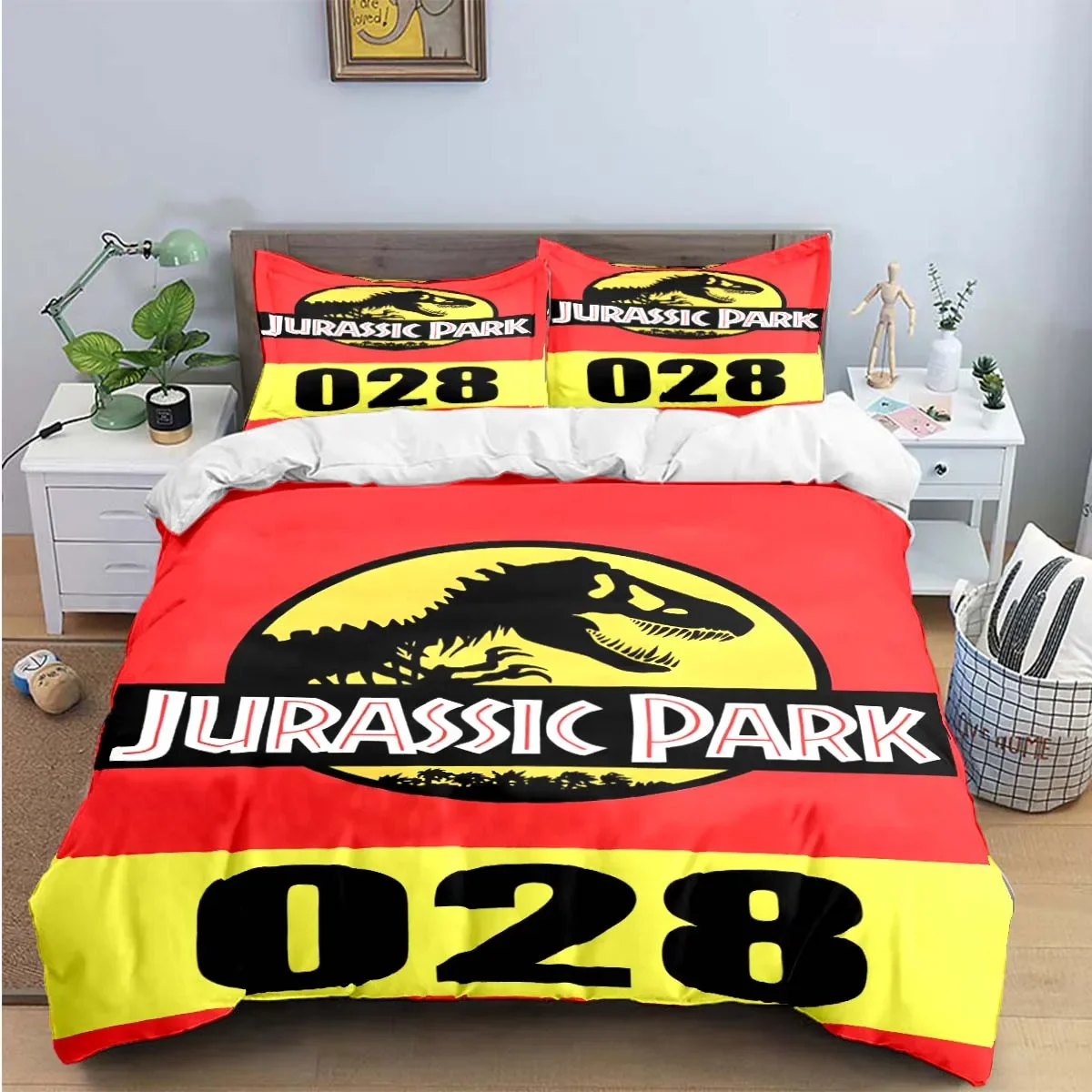 

Fashion 3D Dinosaur J-Jurassic Park Print Bedding Sets Bed Supplies Set Duvet Cover Bed Comforter Set Bedding Set Luxury Gift