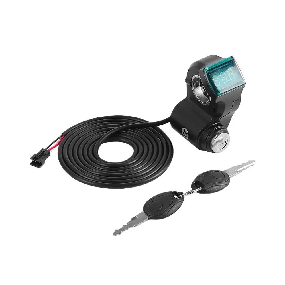 For ZERO 8X 10X 11X Ignition Key Power Key Lock Thumb Throttle Voltmeter Digital Voltage Display Switch Power Electric Scooter