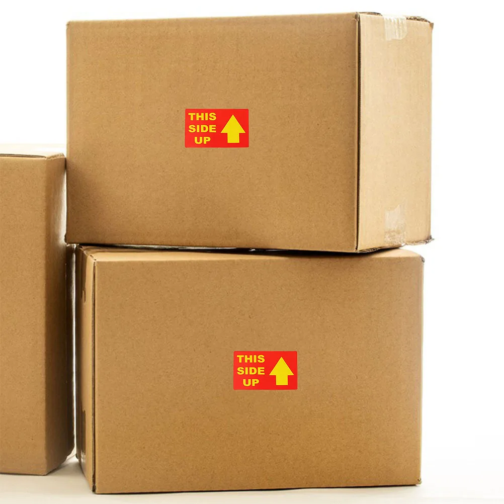 

2 Rolls Fragile Shipping Stickers Handle Care Permanent Adhesive Pack Moving Glass Fragile Labels Warning Stickers