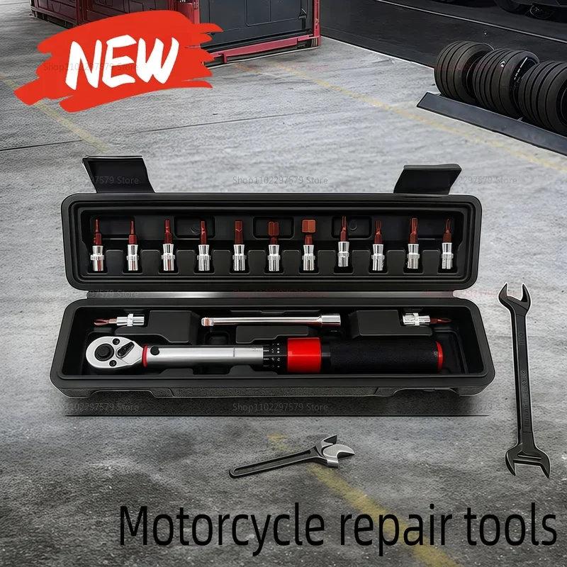 

15 шт. набор динамометрических ключей Click-Type 1/4 "2-24 Нм, регулируемый инструмент для свечей зажигания с головками для авто, набор инструментов для ремонта мотоциклов