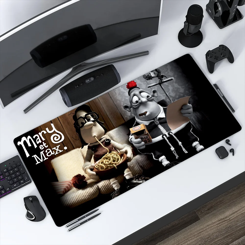 Cartoon Mary and Max Mouse Pad Non-slip Thickened Large Writing Lockedge Office Student Gaming Cushion MousePad