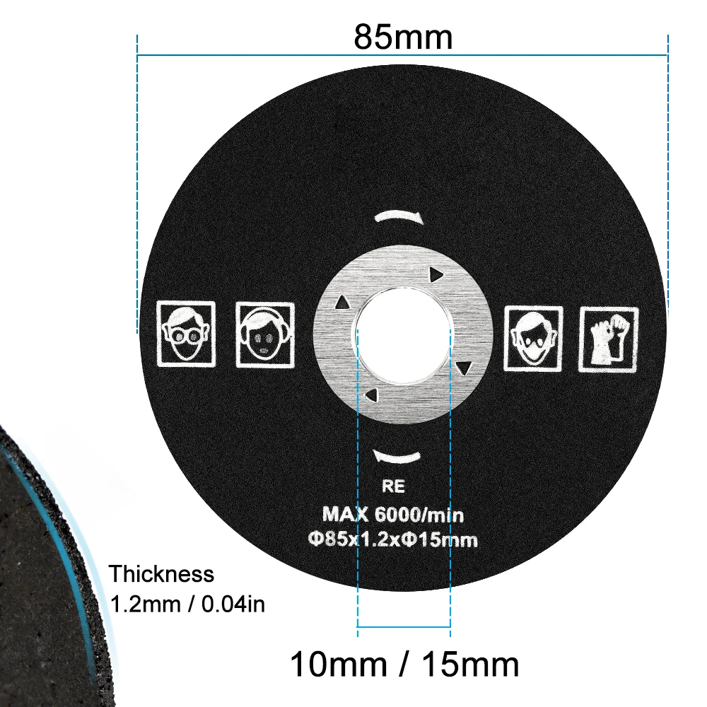 CMCP Saw Blades 85mm Cutting Discs 85x10/15mm Circular Resin Grinding Wheel For Metal Cutting Fiber Cutting Disc Abrasive Tools