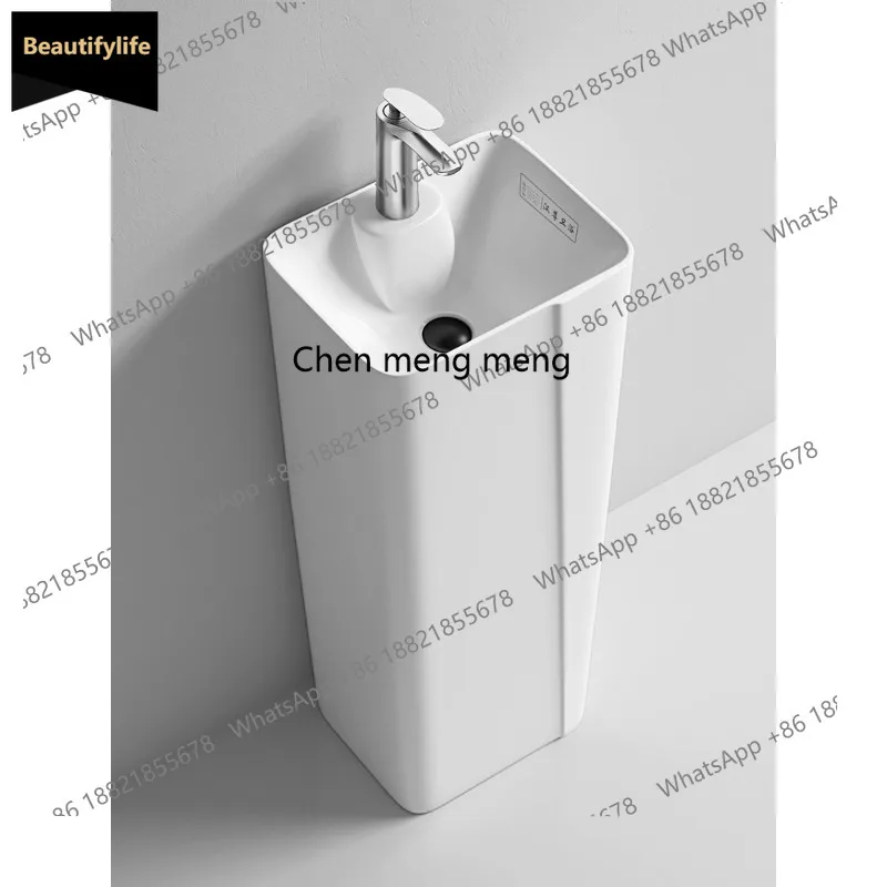 

A139 Ceramic column basin integrated floor-to-ceiling washbasin column-type washbasin balcony washbasin