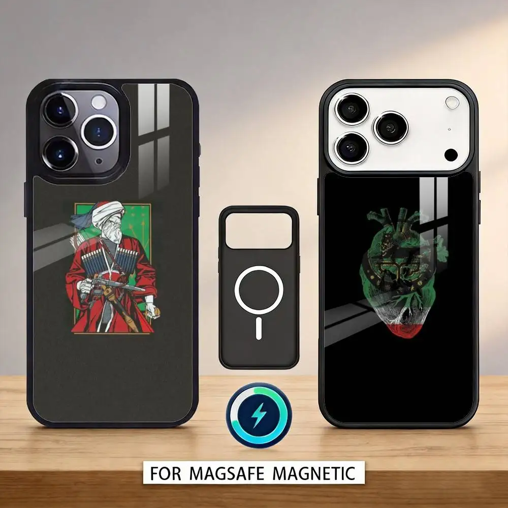 

C-Chechen N-National Flag Phone Case For iPhone17,16,15,14,13,12,Pro,Max,Magnetic For Magsafe Wireless Charging
