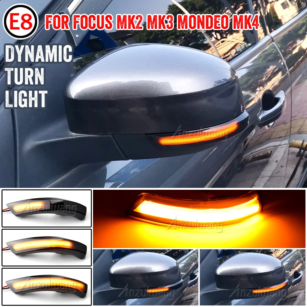 

Amber LED Dynamic Turn Signal Side Marker Sequtntial Light Indicator Lamp For Ford Focus 2 MK2 Focus 3 MK3 3.5 For Mondeo MK4 EU