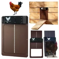 Automatic Chicken Coop Door Opener Upgrade ABS House Gate Sense Control Waterproof Pet Flap Accessories Battery Powered