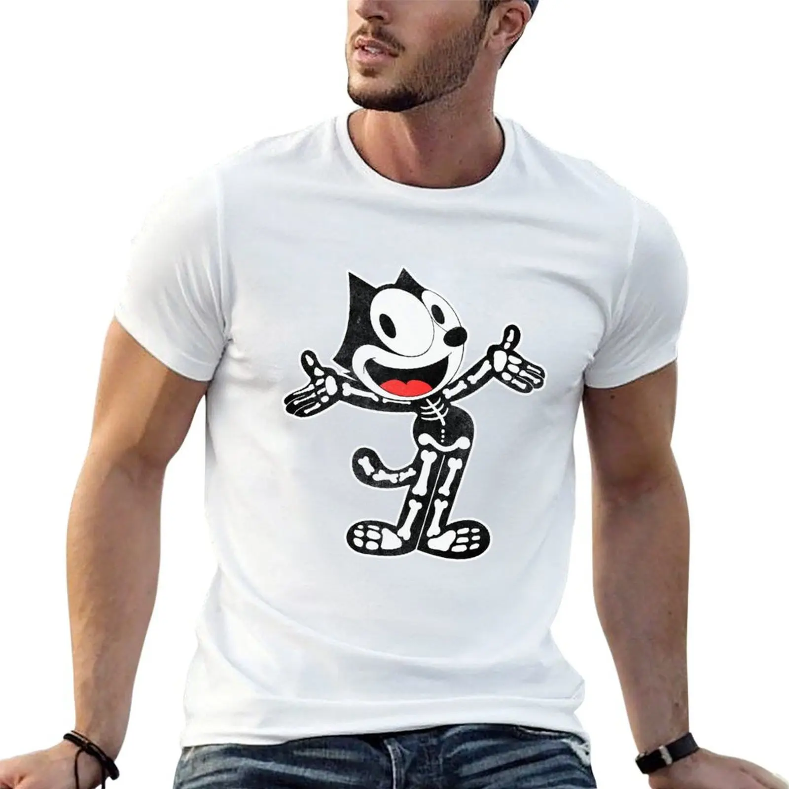 The Relive Magic Bag Halloween Skull Felix The Cat Classic Fans T-Shirt man t shirts graphic anime tshirt T-Shirt