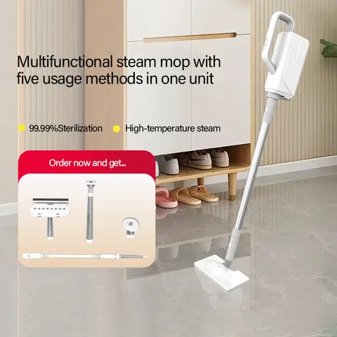 무선 전기 스핀 걸레 청소기 자동 2 in 1 습식 및 건식 가정용 청소기 자동차 유리 천장 문 창문 바닥 청소기 10 370ml 가정용 다기능 1500W 살균 및 진드기 제거 스팀 청소기 전기 스팀 청소기 220V EU 플러그