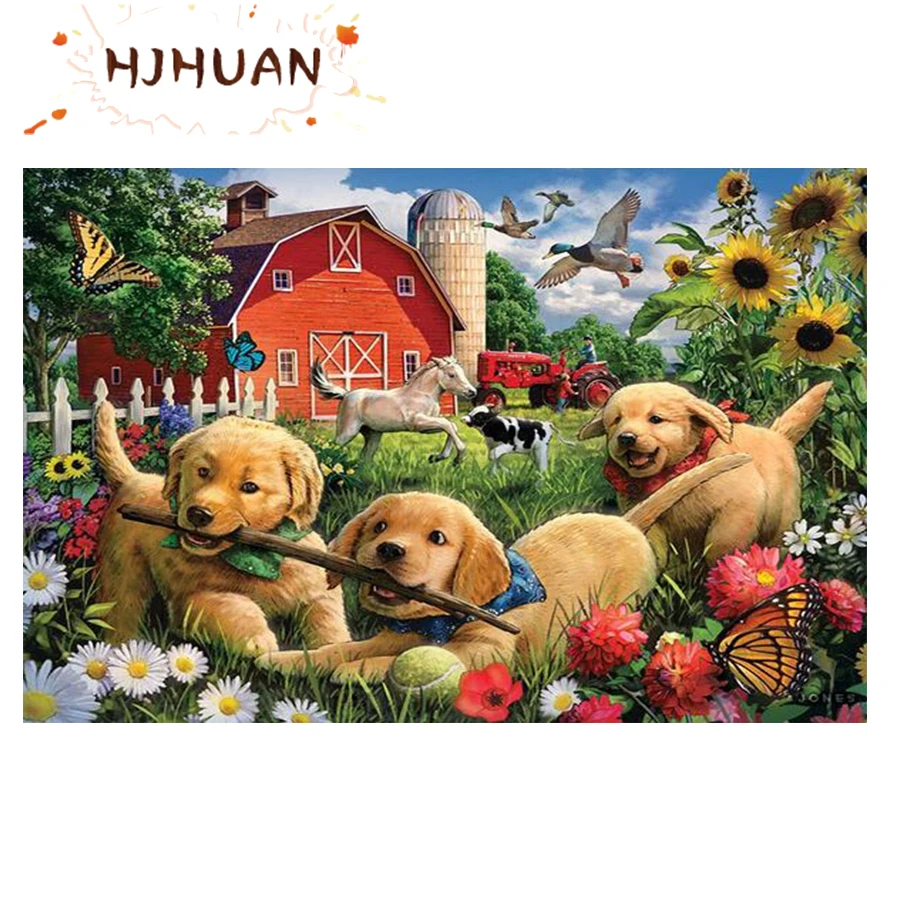 

5d DIY Diamond Painting House bird dog flower pig Full Square/Round Drill Diamond Embroidery Cross Stitch Rhinestone Home Decor