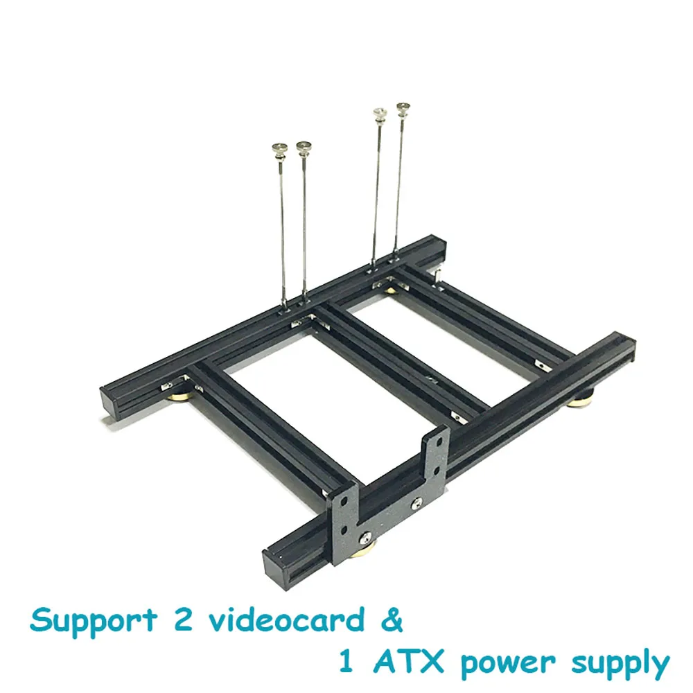 Video Card Holder Bracket Support EXP GDC Graphics Dock PCI-E Extension Riser Cable DIY Computer Graphics Card Holder Aluminum